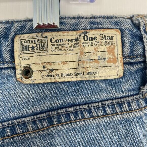 Vintage Converse Womens Size 14 Jeans 1974 Hip Huggers Blue Denim Hong Kong - Picture 2 of 15